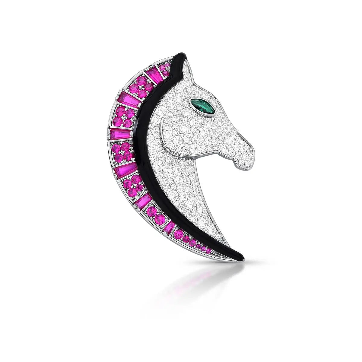 Enamel Horse Brooch