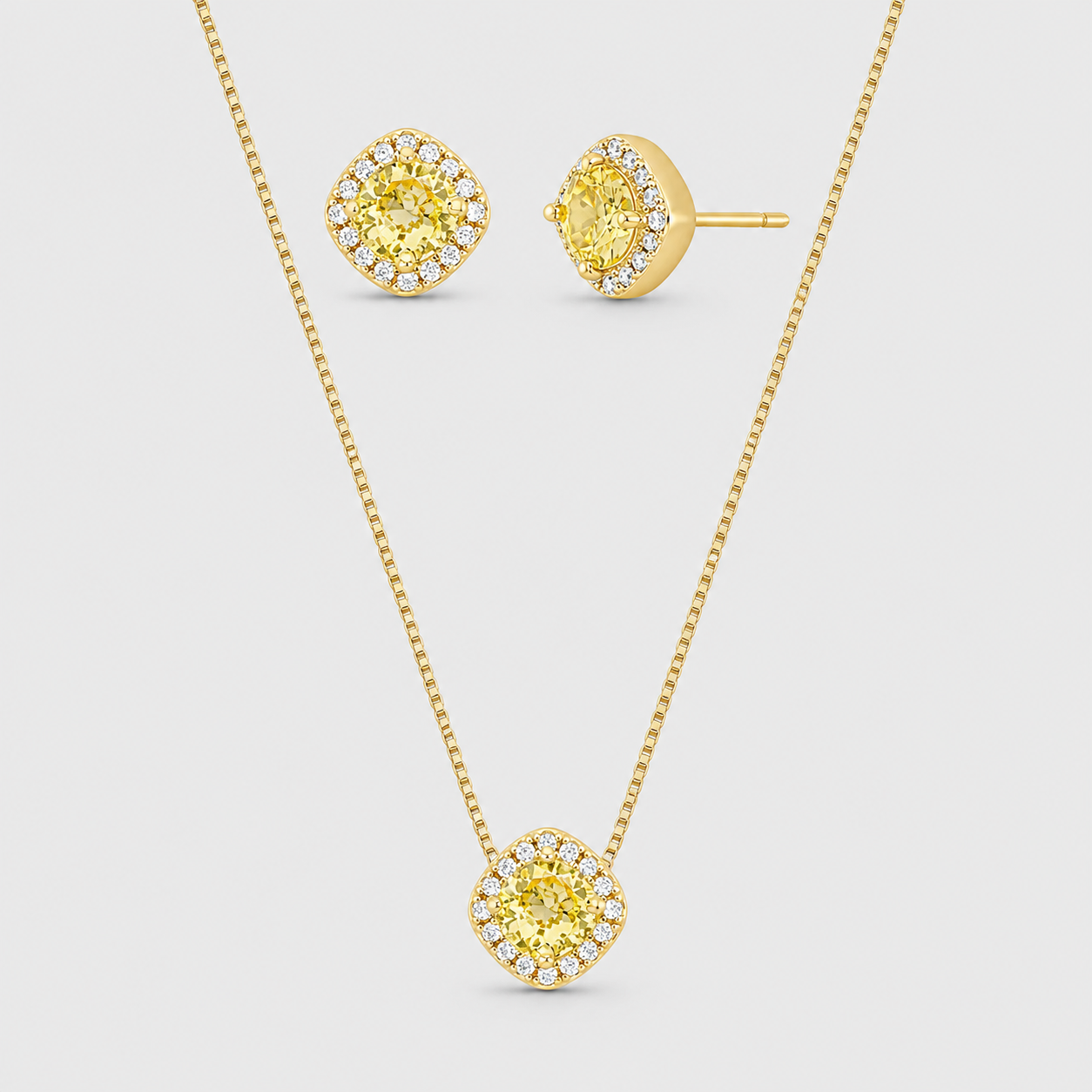 November Birthstone Citrine Jewellery Set