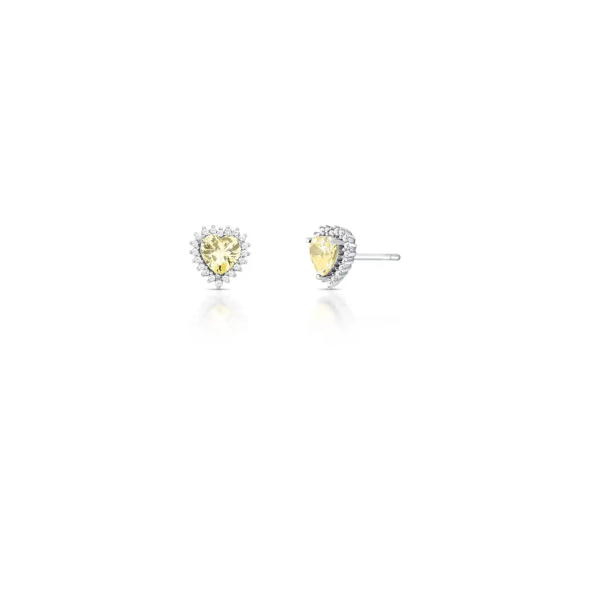 Citrine Cubic Zirconia Stud Jewellery Set for Women