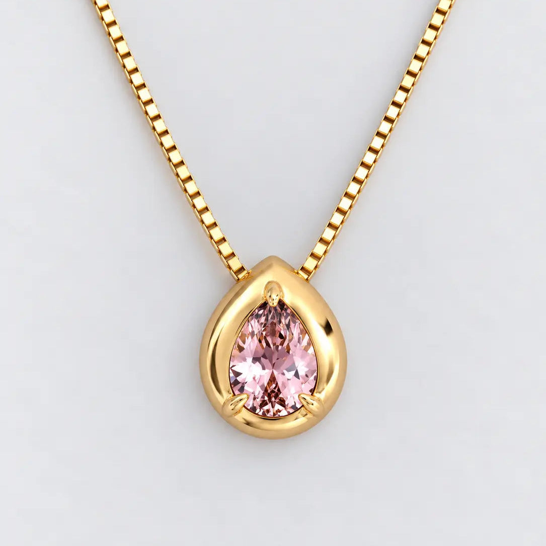 Gold October Birthstone Necklace