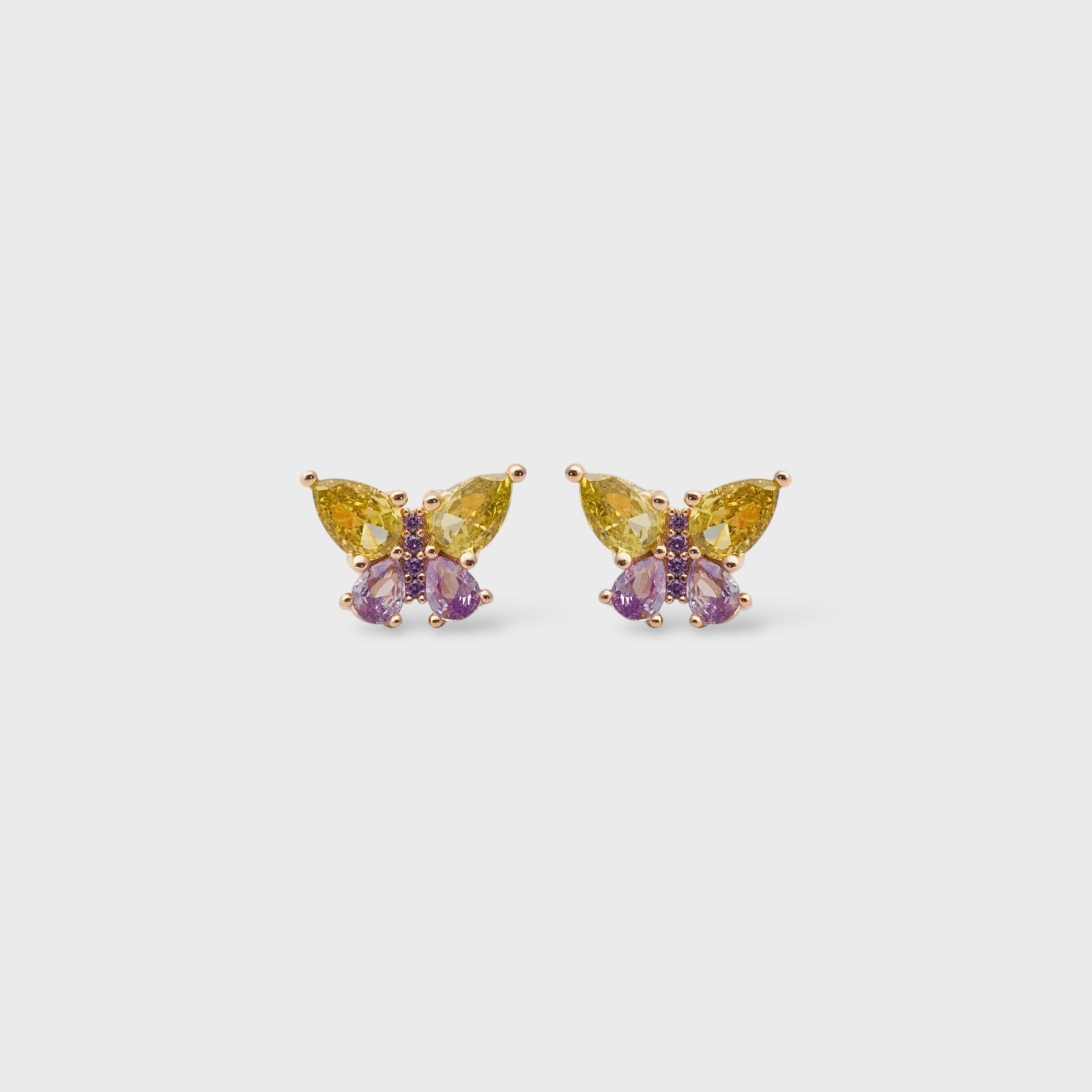 Colourful Crystal Butterfly Earrings