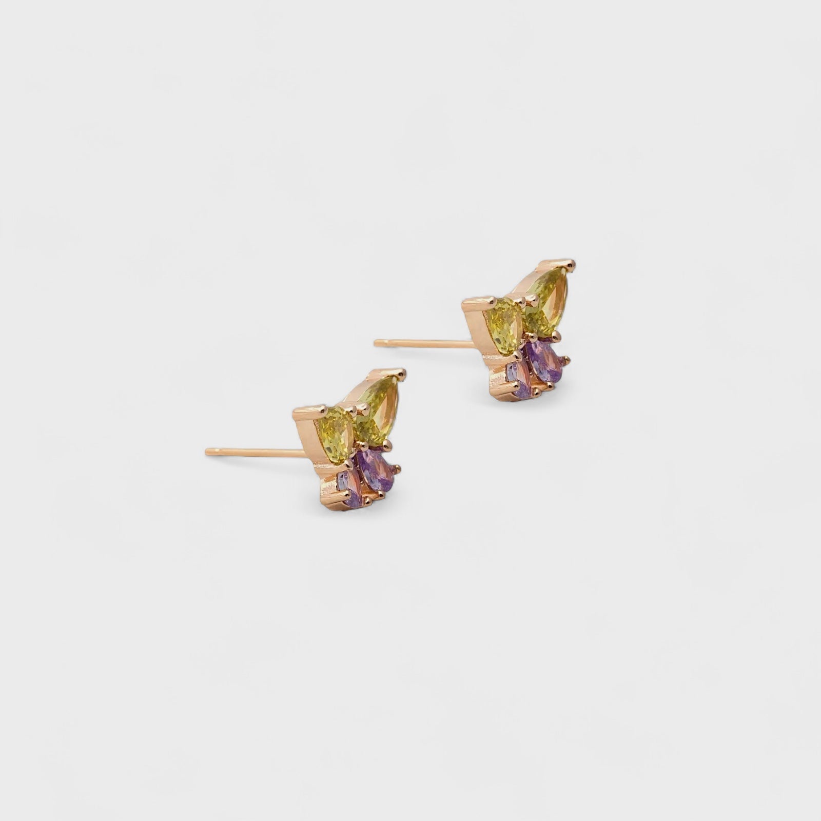 Colourful Crystal Butterfly Earrings