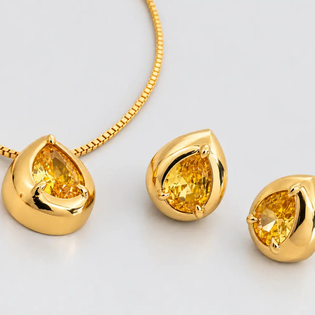 Gold November Birthstone Jewellery Set