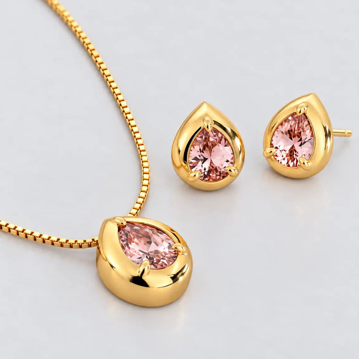 Gold October Birthstone Jewellery Set
