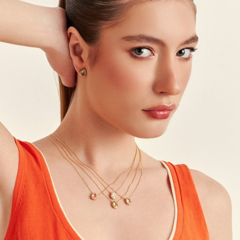 Drop Cubic Zirconia Jewellery Set