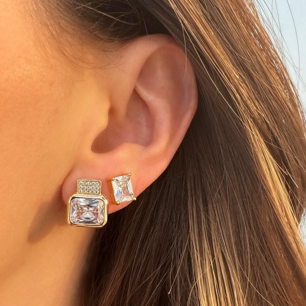 Square Zirconia Earrings