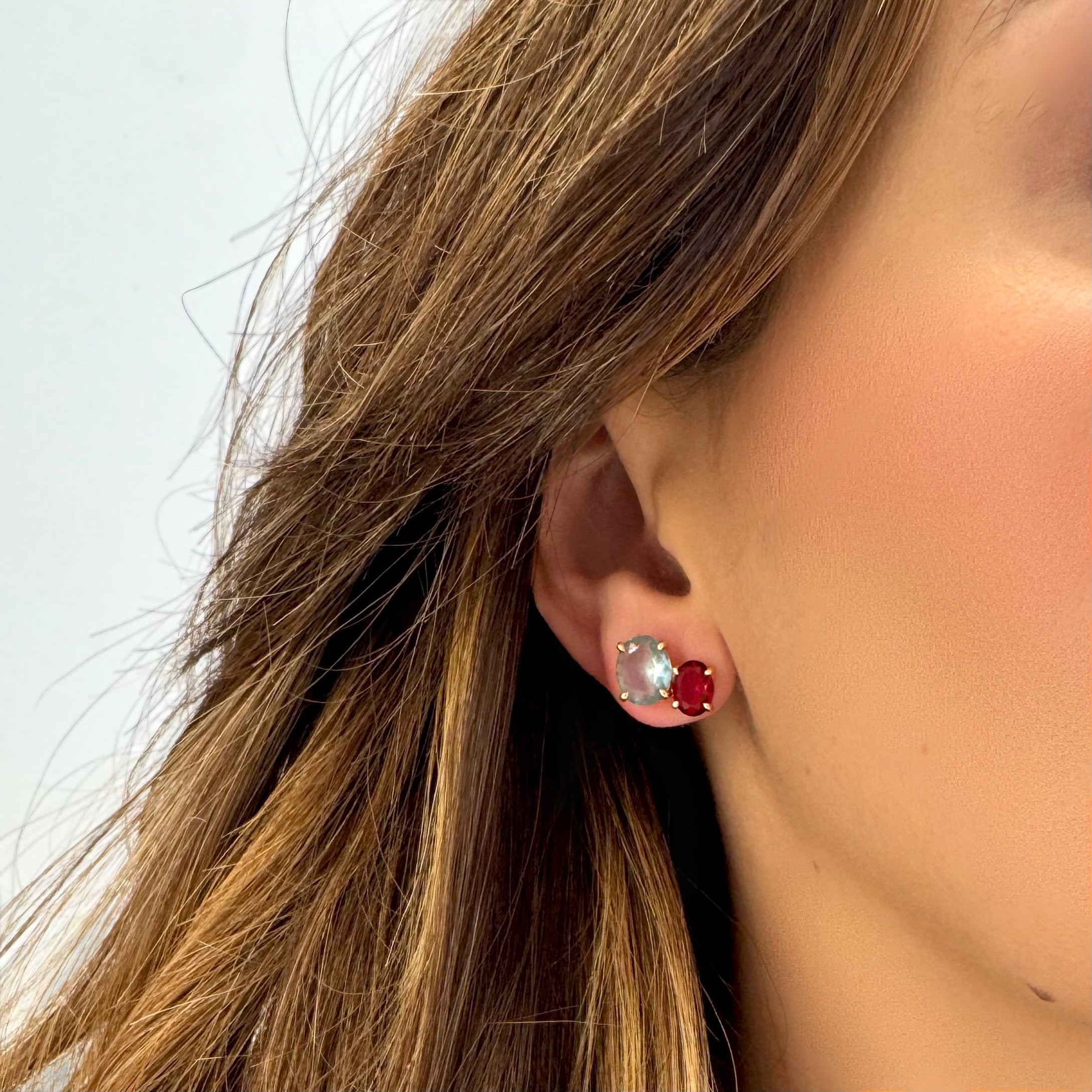 Colourful crystal Stud Earrings
