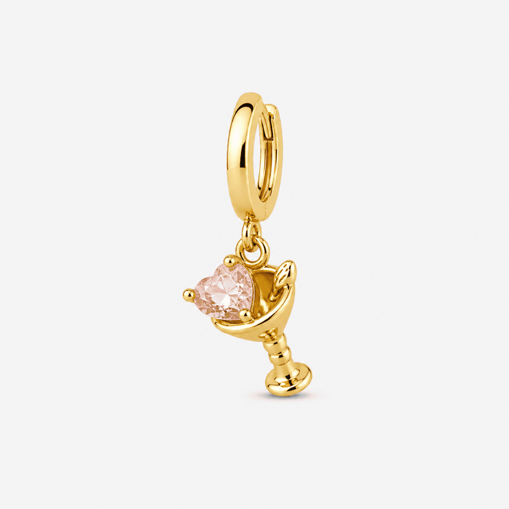 Gold plated cocktail charm jewellery detail