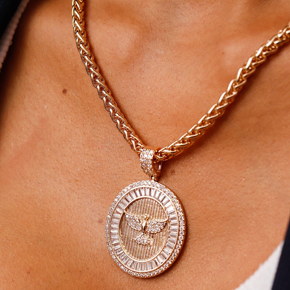 ‘Holy spirit’ zirconia necklace