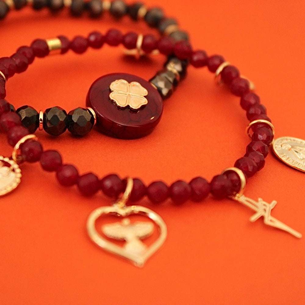 Gold Stretch Charm Bracelet