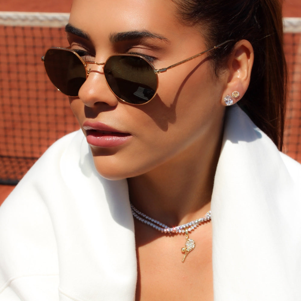 Tennis racket charm pendant