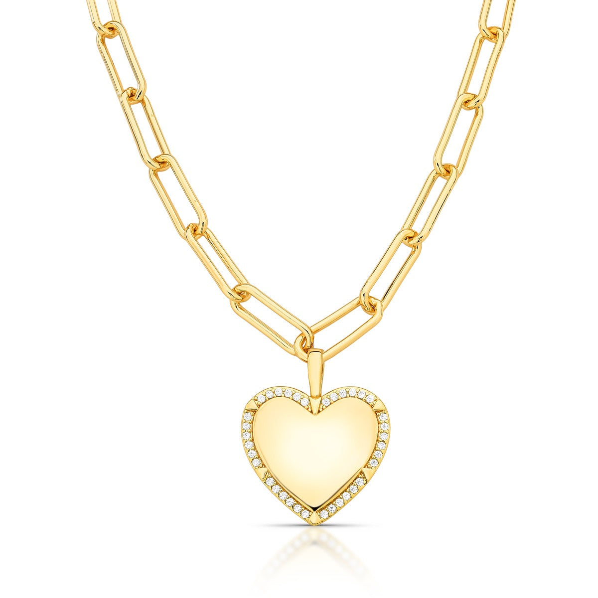 Gold Heart Pendant Necklace