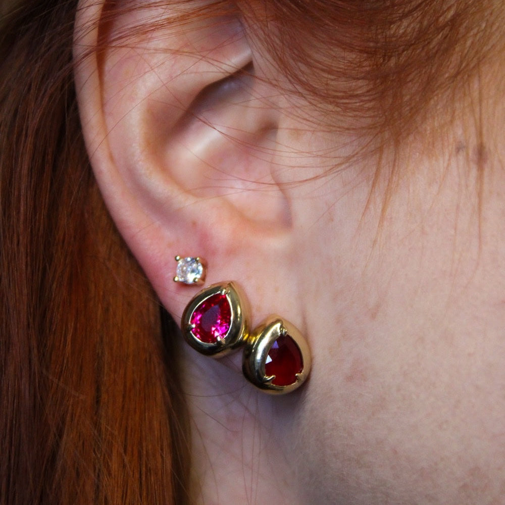 January birthstone garnet earrings
July birthstone ruby earrings