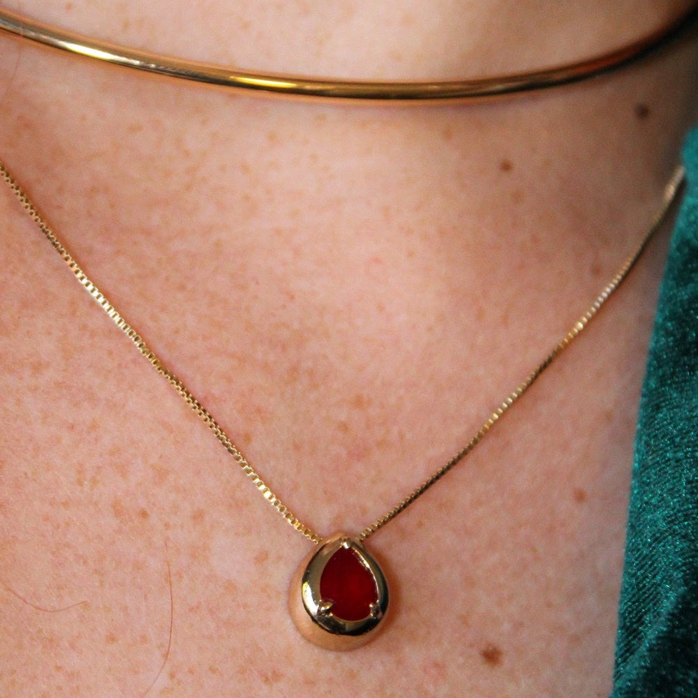 January birthstone necklace