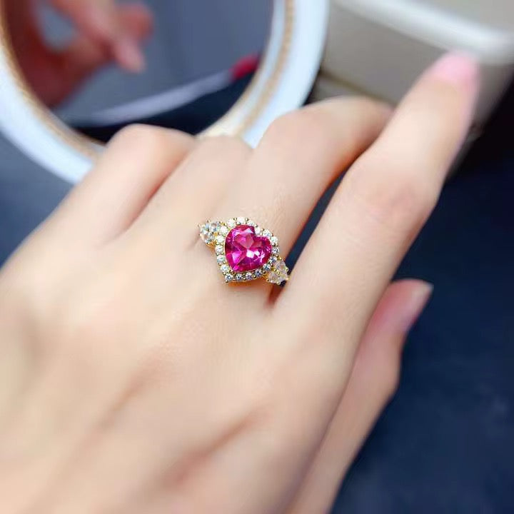 Ruby Heart Jewellery Set