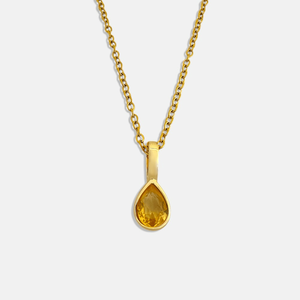 August birthstone chain necklace