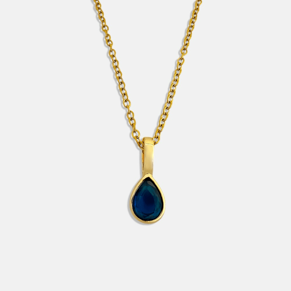 August birthstone chain necklace