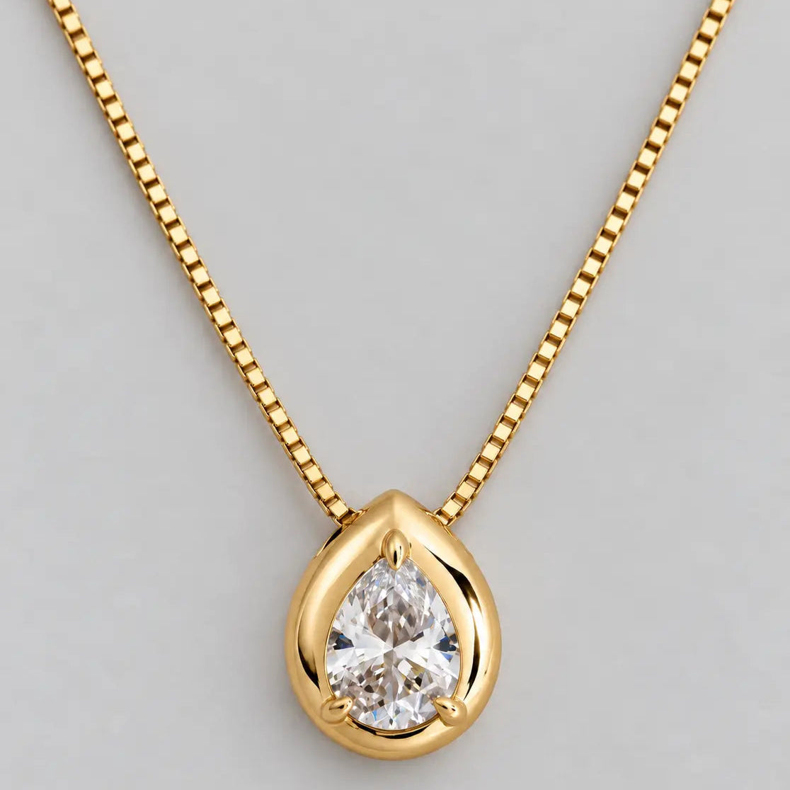 Gold April Birthstone Necklace