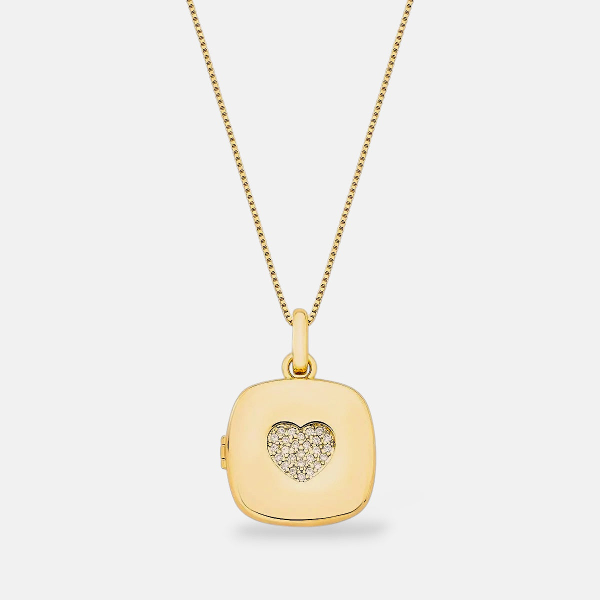 Square Cubic Zirconia Scapular Necklace