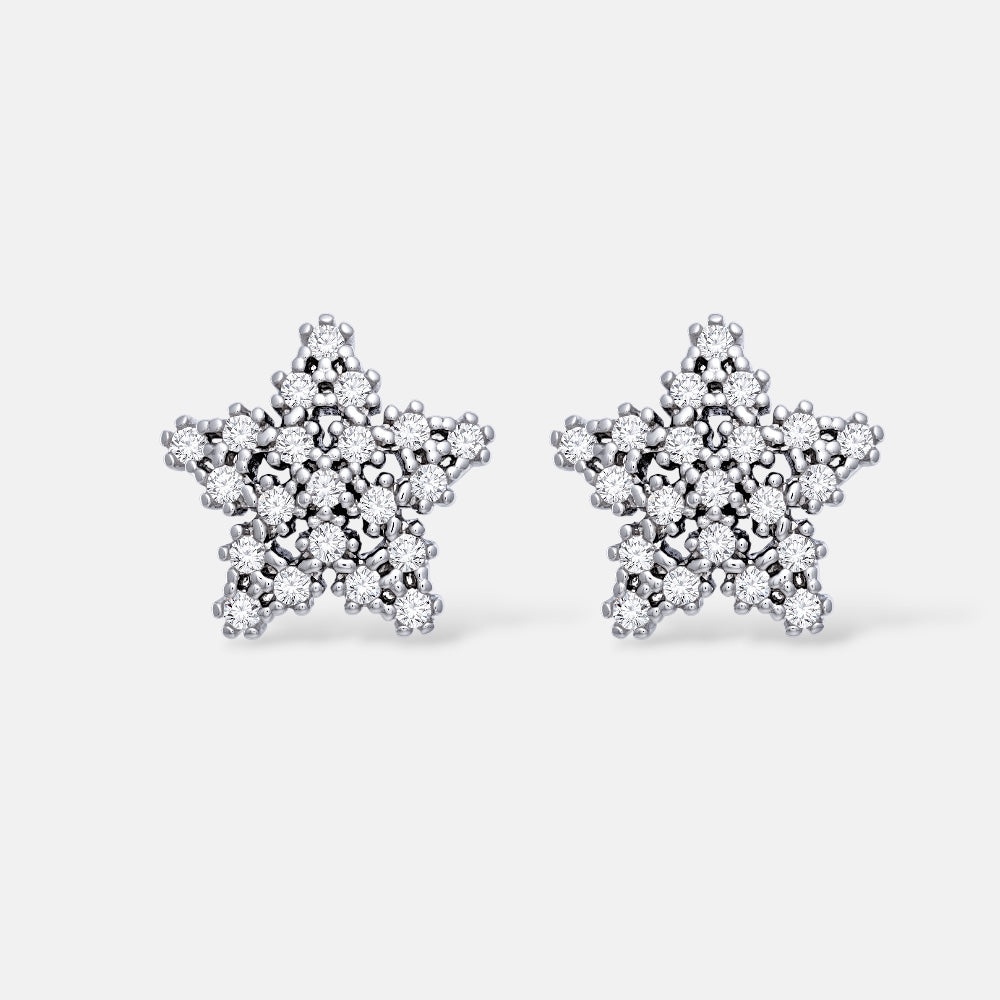 Star Zirconia Stud Earrings
