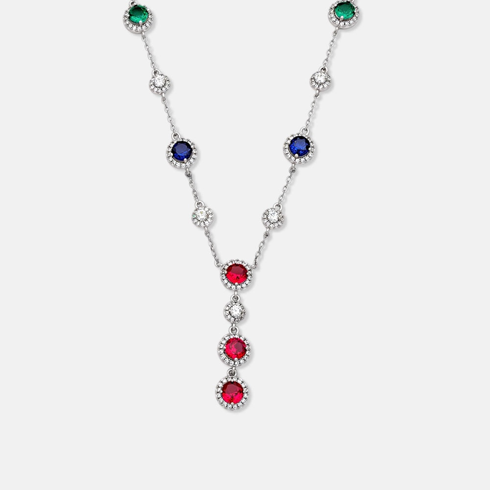 Colourful Round Pendant Necklace