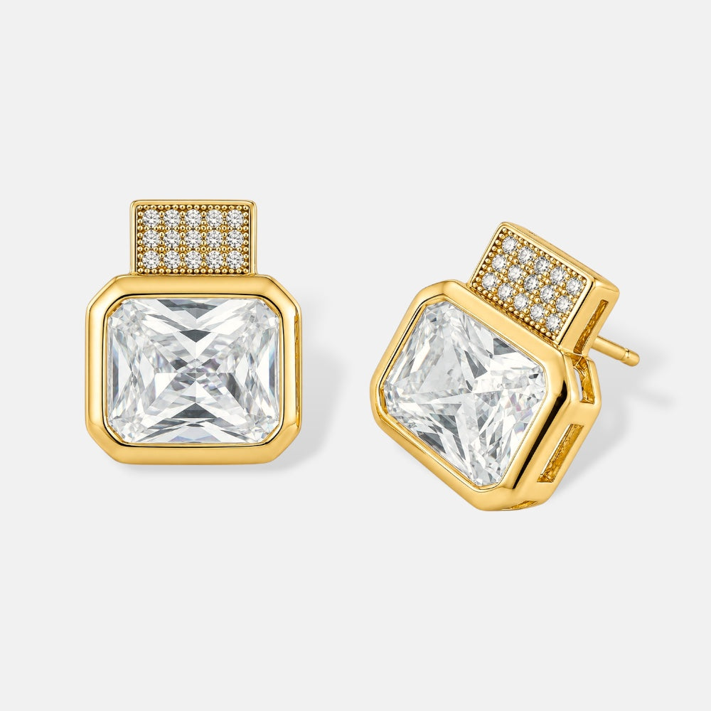 Gold plated stud earrings
