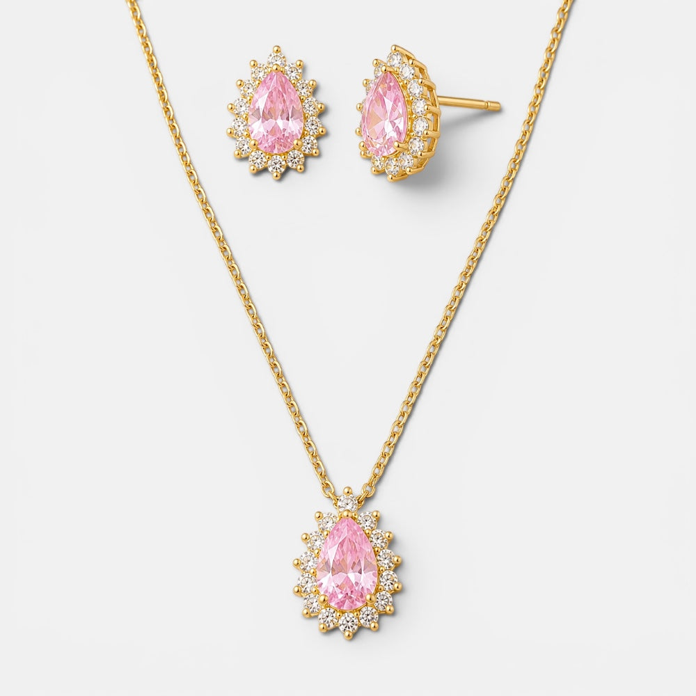 Morganite Crystal Set