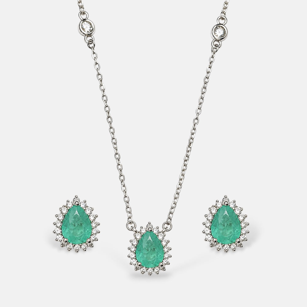 Tourmaline Zirconia Jewellery Set
