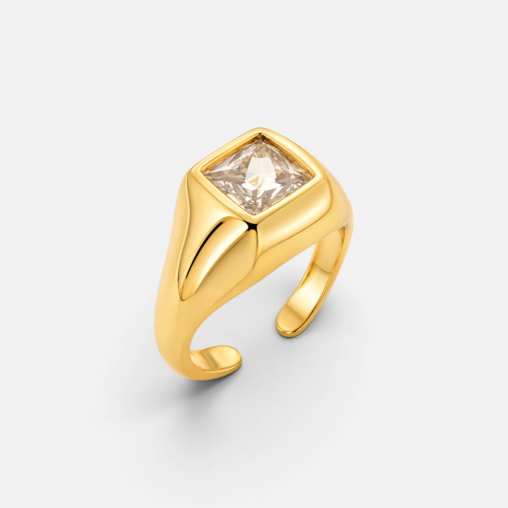 Gold Square Signet Ring