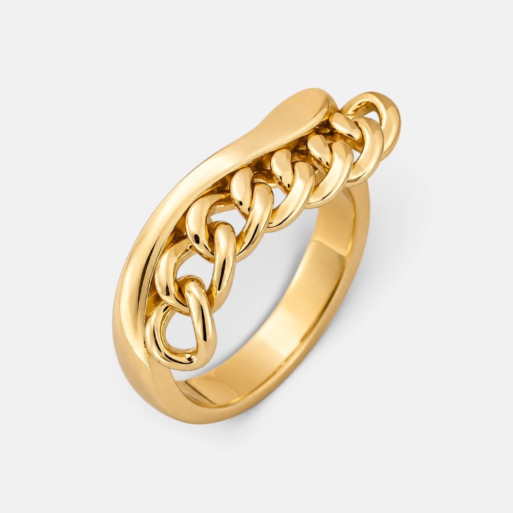Geometric Smooth Band Ring