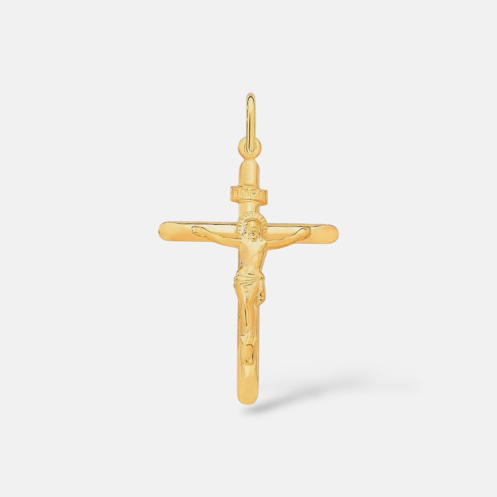 Plain Jesus Christ Cross Pendant Necklace