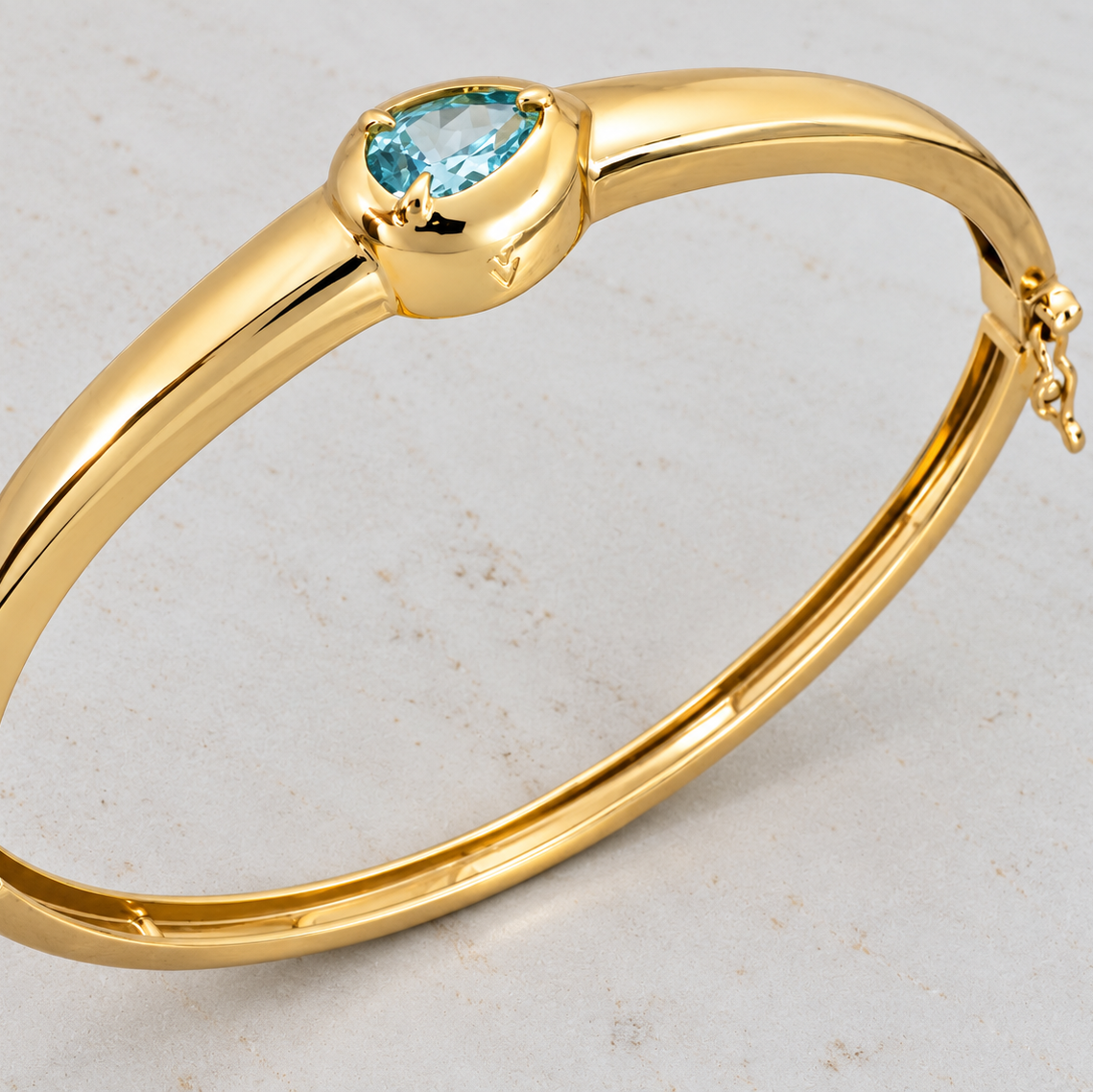 Gold March Birthstone Bangle