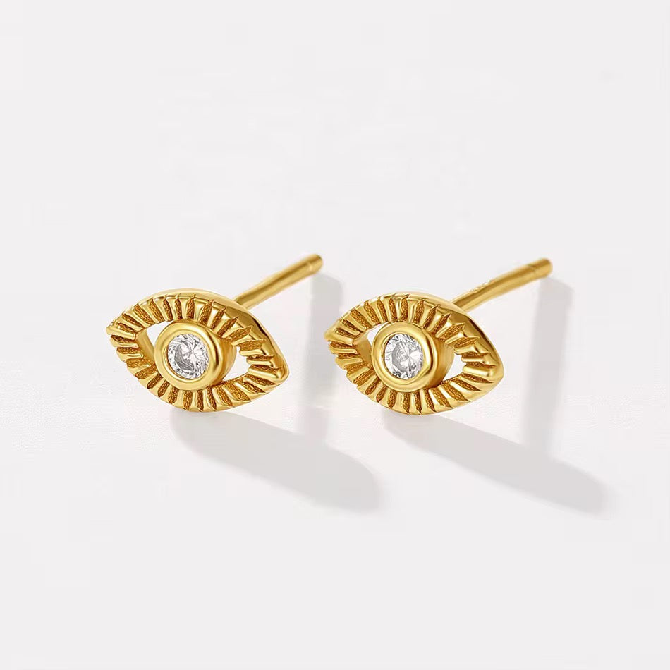 Small Devil Eye Stud Earrings