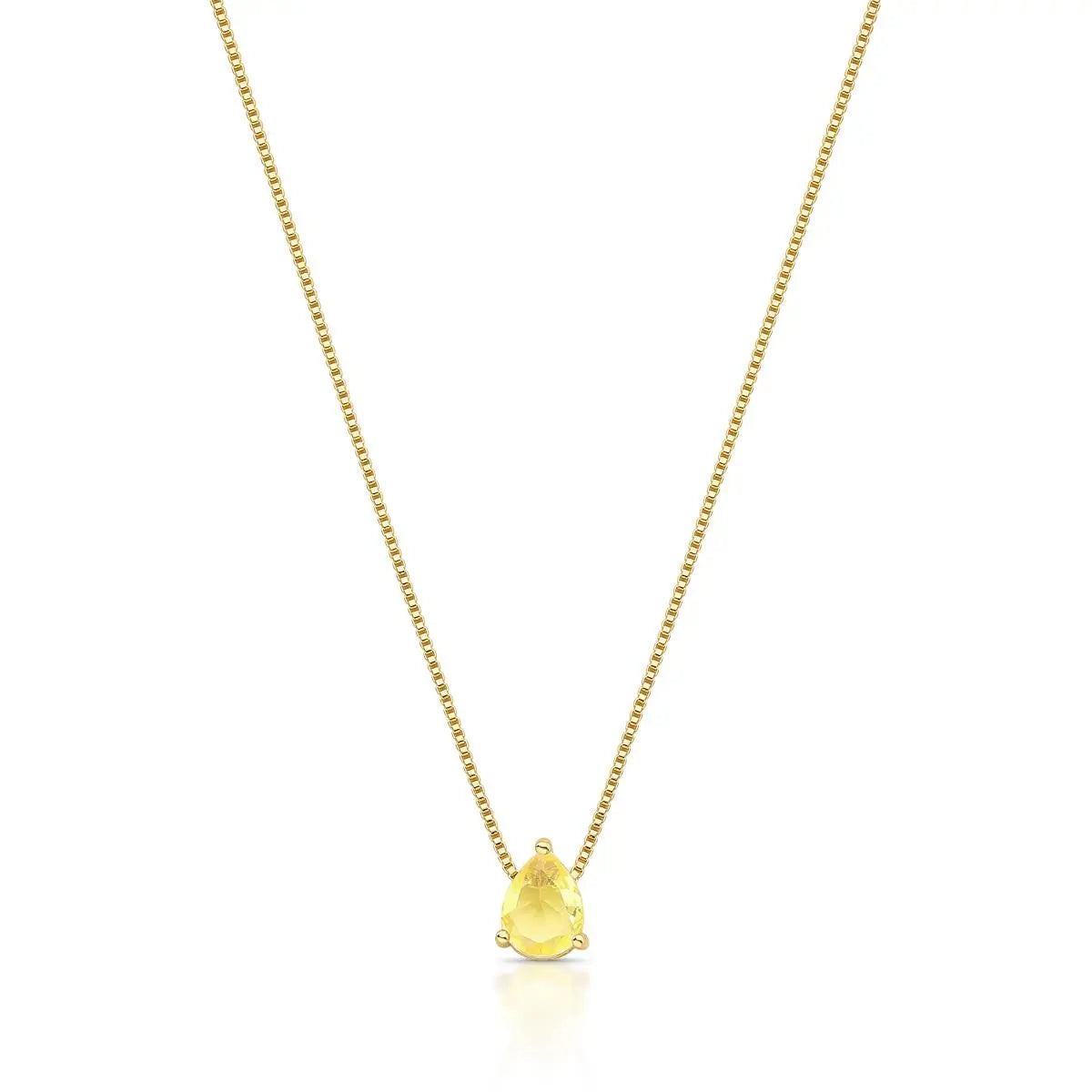 November Birthstone Citrine Crystal Necklace
