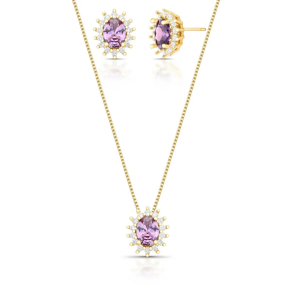 February Birthstone Amethyst Jewellery Set