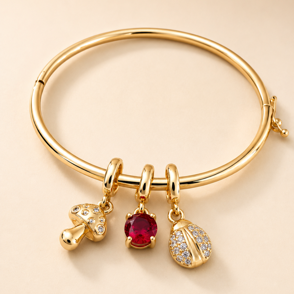 Slim Gold Plated Bangle [Villa Valentina]