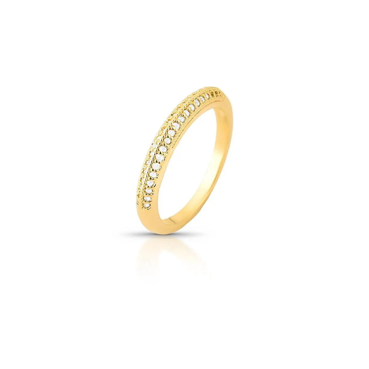 Gold Pavé Half Eternity Ring