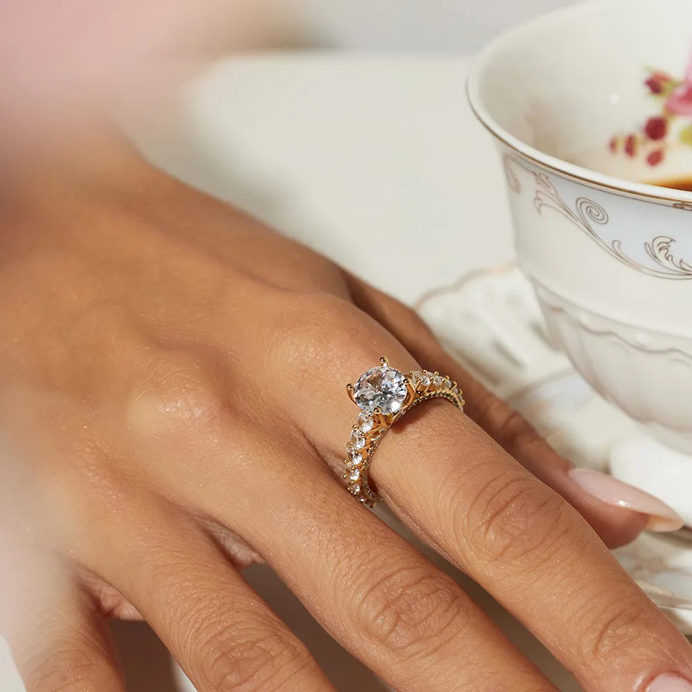 Cubic Zirconia Solitaire Ring