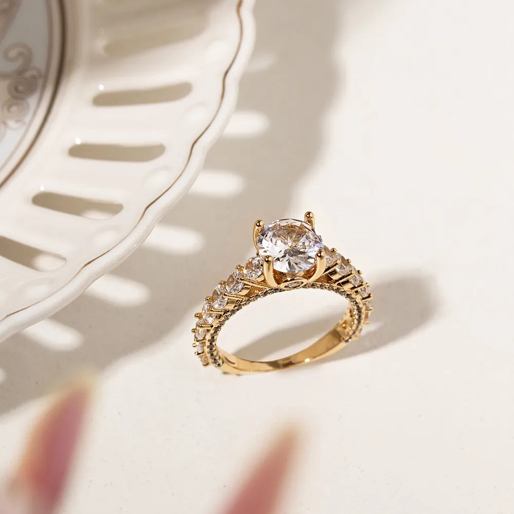 Cubic Zirconia Solitaire Ring
