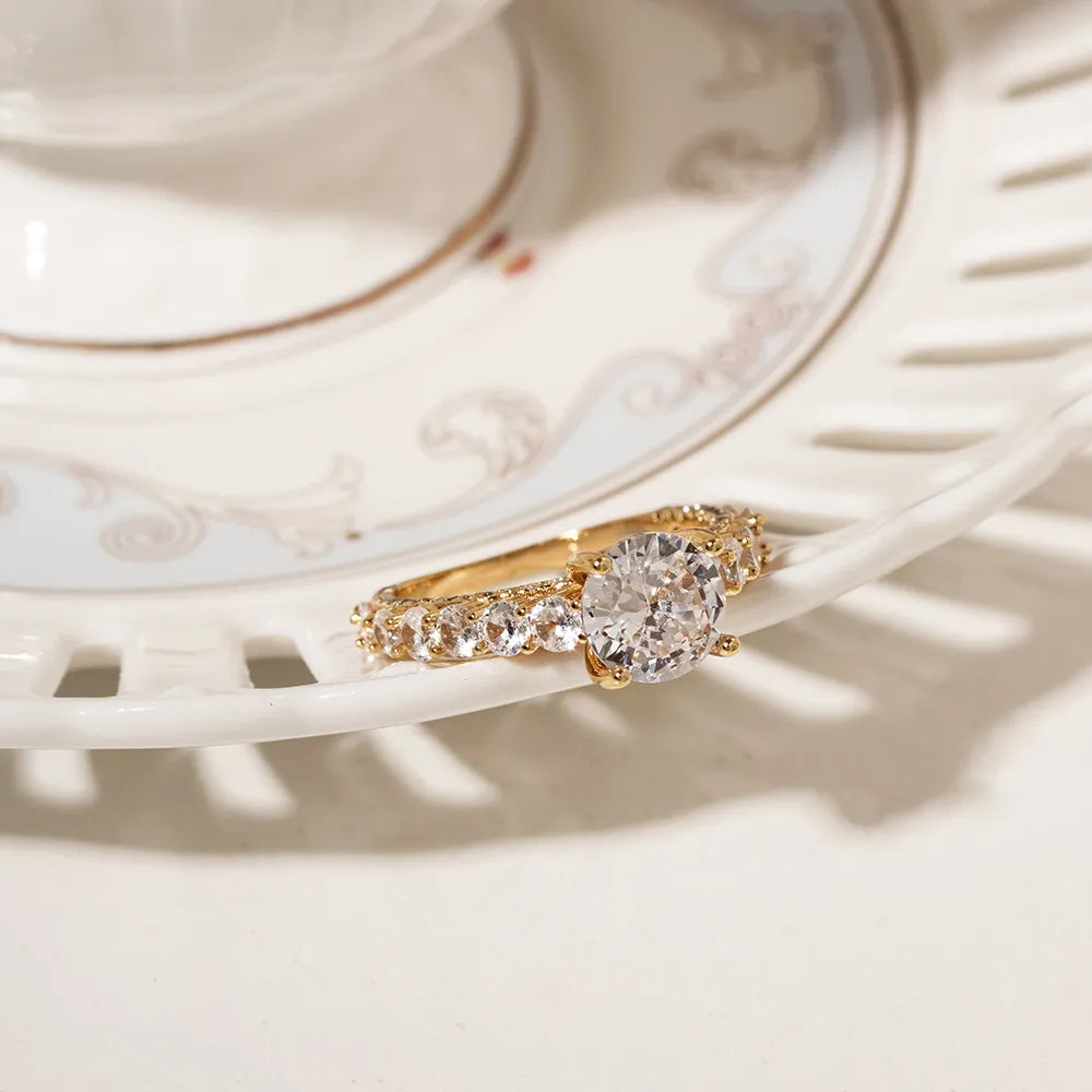 Cubic Zirconia Solitaire Ring