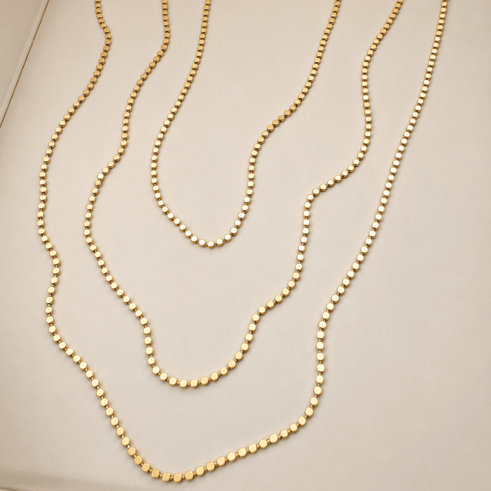 Gold Plated Minimal Chain Necklace [Villa Valentina]
