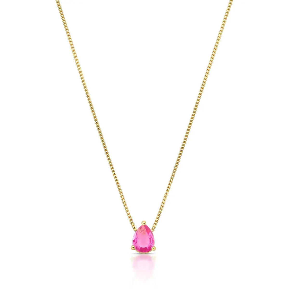 July Birthstone Ruby Crystal Necklace