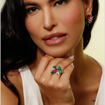 Crystal colours earrings