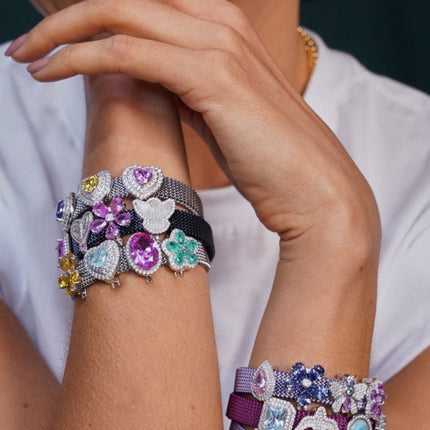 Fusion tourmaline zirconia drop charm