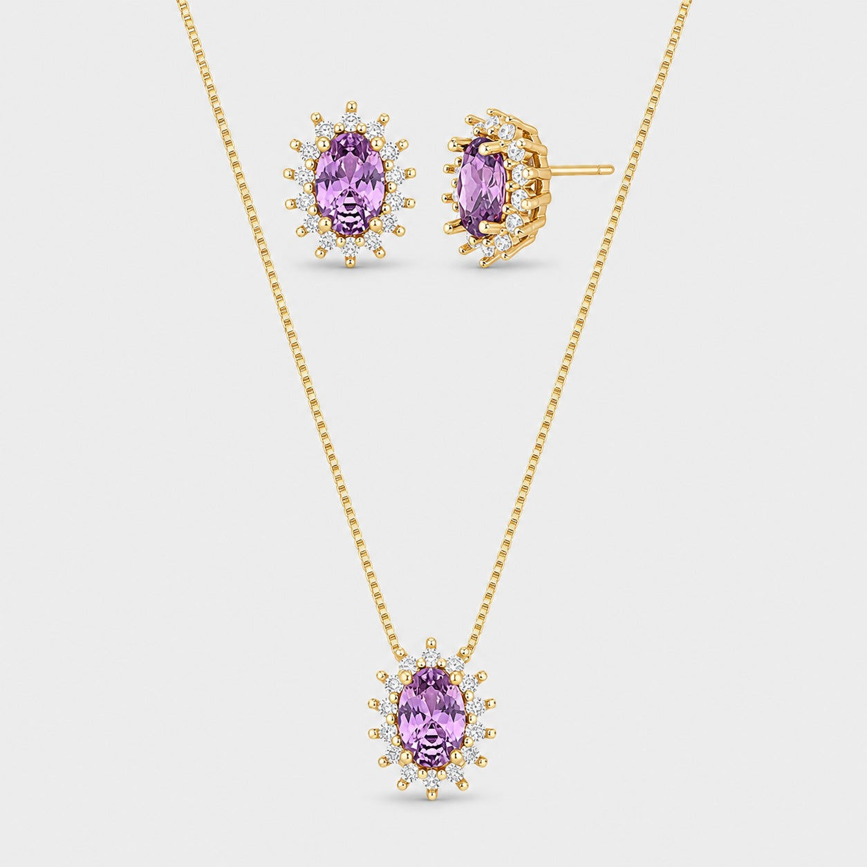 Amethyst Jewellery Set