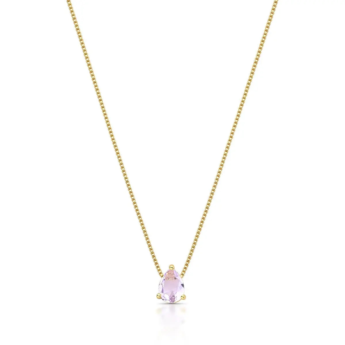 February Birthstone Amethyst Crystal Necklace