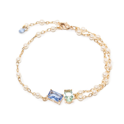 Baroque pearls and crystal bracelet