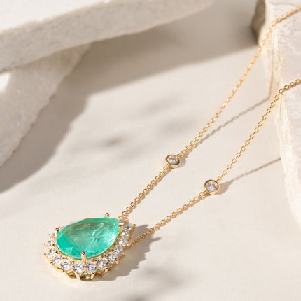 Drop tourmaline necklace