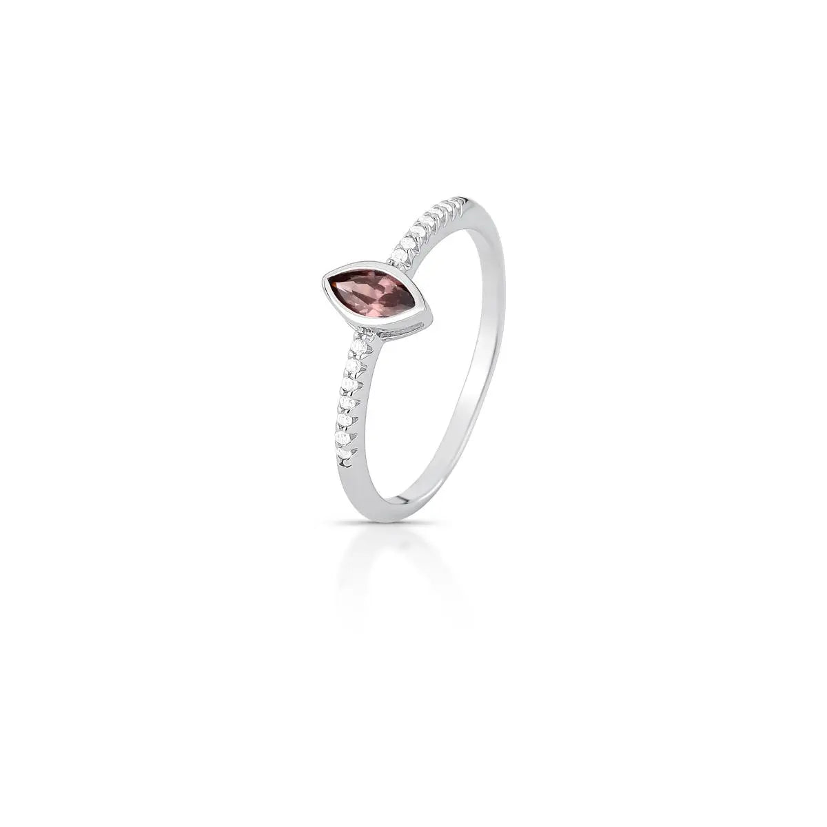 Marquise Crystal Halo Ring