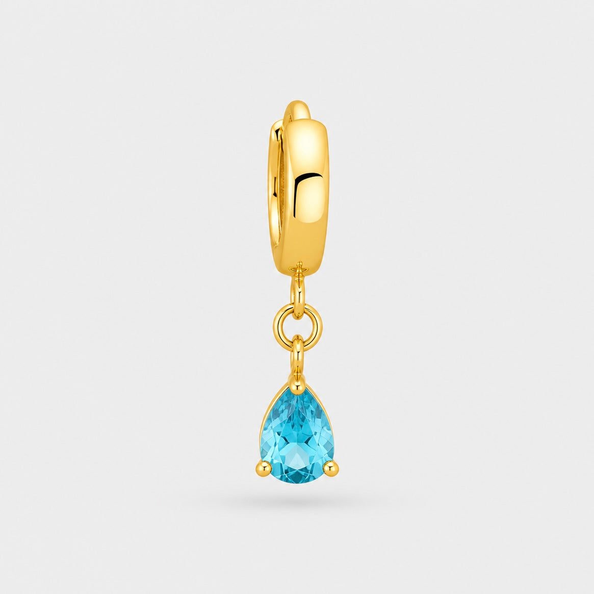 March Birthstone Charm gold Plated [Villa Valentina]
